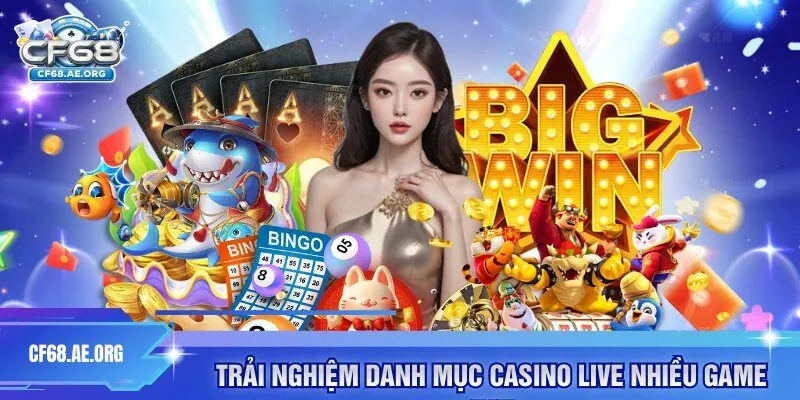 Trải nghiệm danh mục casino live nhiều game hay